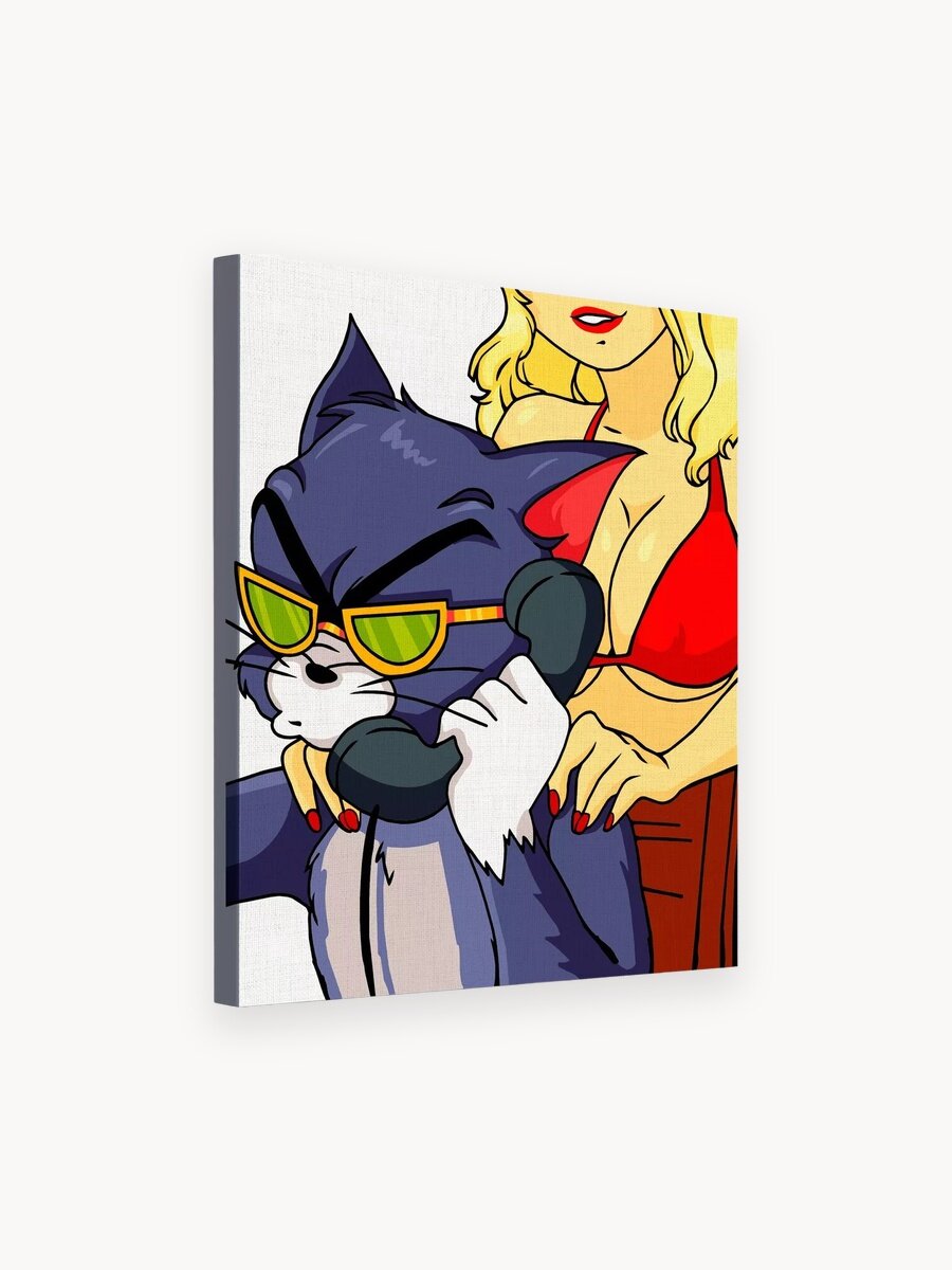 Картина по номерам на холсте с подрамником 40х50 см Том и Джерри Босс Том