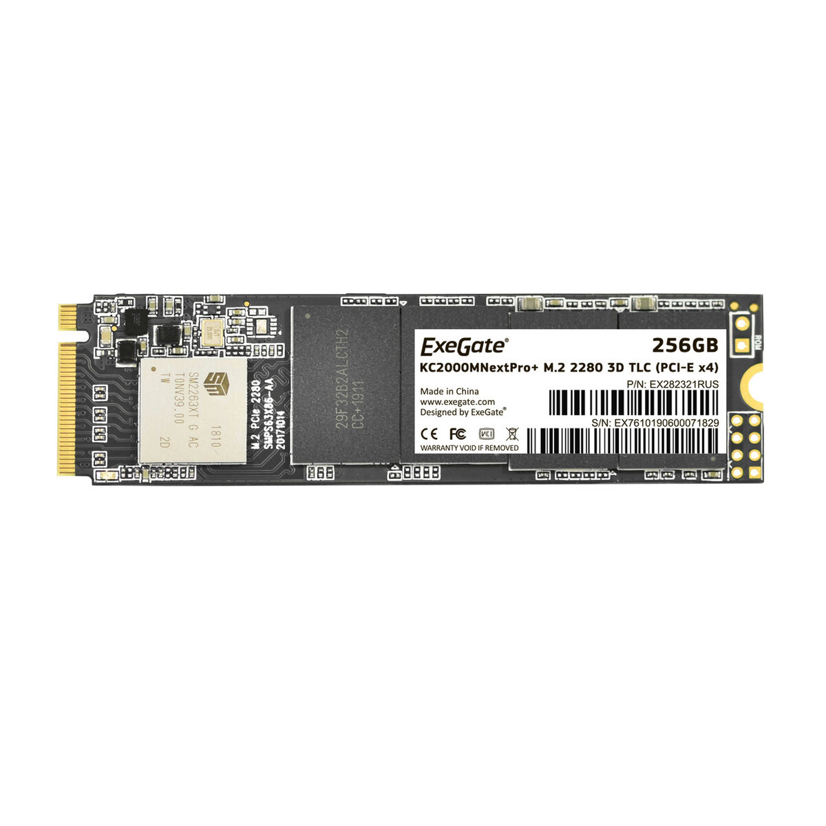 Накопитель SSD Exegate M.2 2280 256GB NextPro+ KC2000TP256 (EX282321RUS) - фото №8