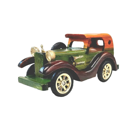 Деревянная игрушка Ретро автомобиль серебряная скульптура 30 см сувениры для домашнего декора