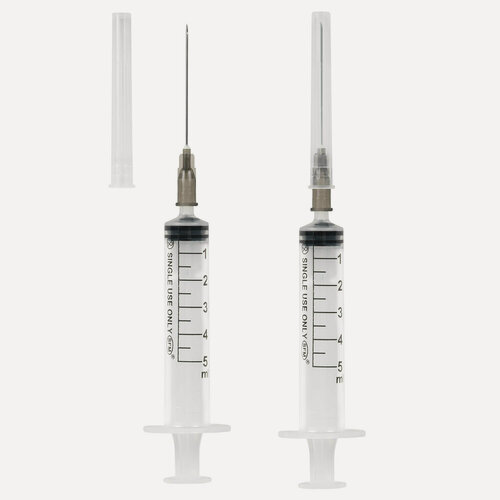 Изображение товара Шприц 3-х компонентный SFM, 5 мл, комплект 100 шт, в коробке, игла 0,7х40 мм - 22G, 534202