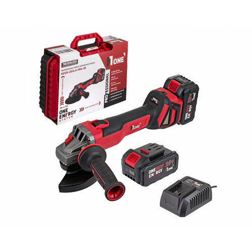 Аккумуляторная ушм бесщеточная NUMBER ONE AG125-2030-PRO 20В 2х3Ач кейс 9490₽