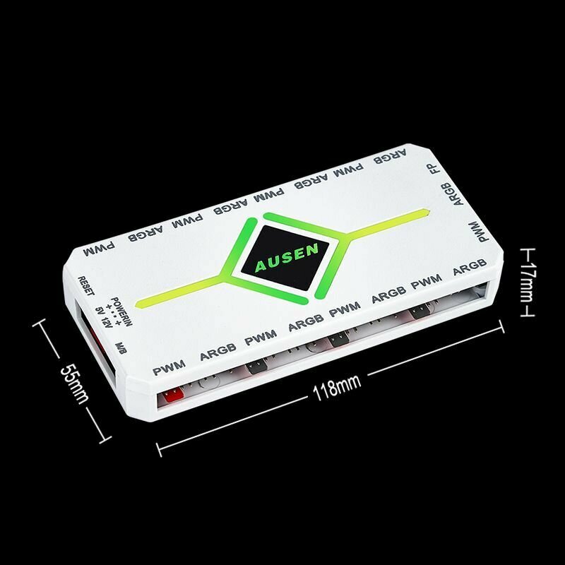 Контроллер для вентиляторов Ausen 5V 3PIN ARGB/4pin pwm SATA с пультом — фото 1