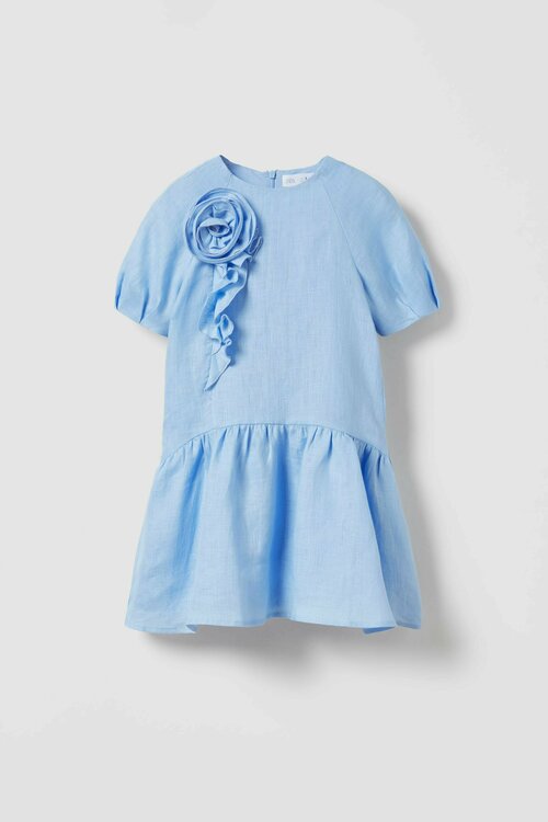 Платье Zara, размер 9 years (134 cm), голубой