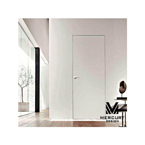 Скрытая дверь под покраску Portafino Design, 600х2000 мм, алюминиевый короб