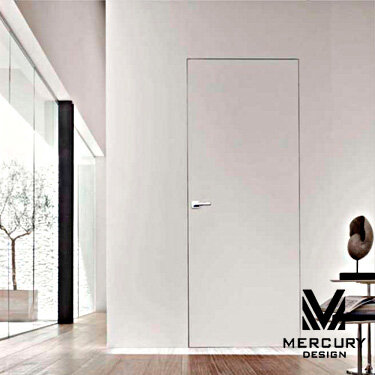 Скрытая дверь под покраску Portafino Design, 800х2000 мм, алюминиевый короб