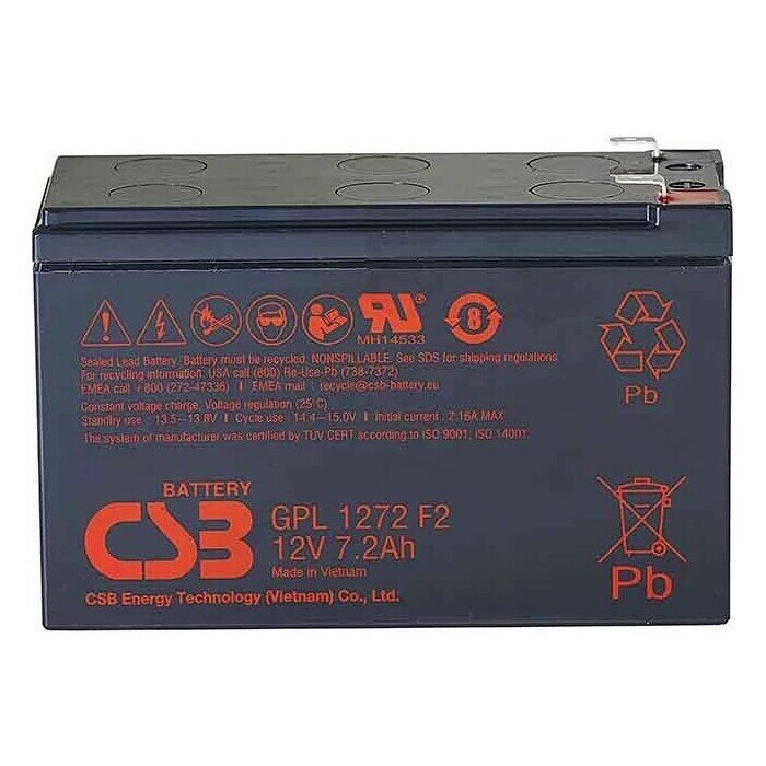 Батарея CSB GPL1272 F2 12V 7.2Ah