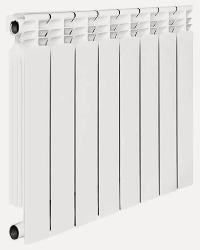 Изображение товара Радиатор алюминиевый HALSEN 500/96 2520Вт 14 секций, белый, боковое подключение