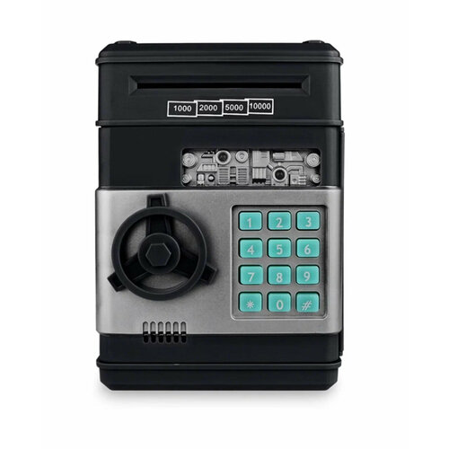 Копилка-сейф с кодовым замком копилка для детей сейф копилка для взрослых чёрный цвет 870₽