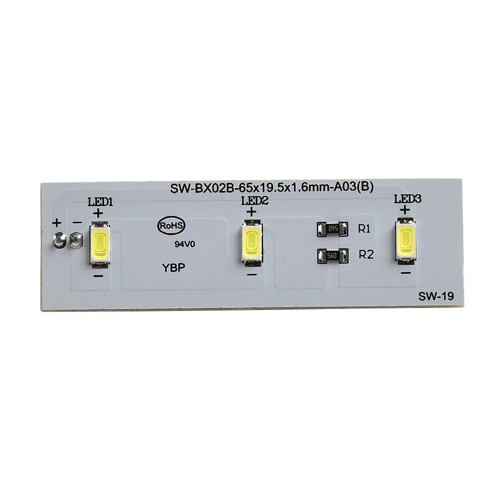 Изображение 1 шт, светильник для холодильника Candy в сборе SW-BX02B/49031078, 12 В постоянного тока через 2-контактный разъем, детали для холодильника, аксессуары для бытовой техники