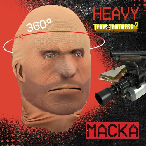 фото Карнавальная тканевая маска на лицо heavy (team fortress 2) daki daki