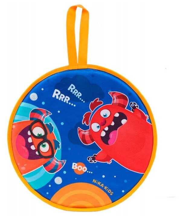 Ледянка NIKA с монстриками текстиль с ручками круглая от 3 лет нагрузка до 150 кг