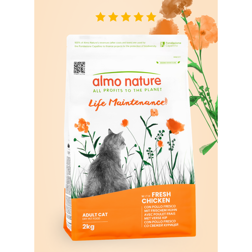 HOLISTIC Сухой корм для взрослых кошек со со свежей курицей, Life Maintenance, Fresh Chicken