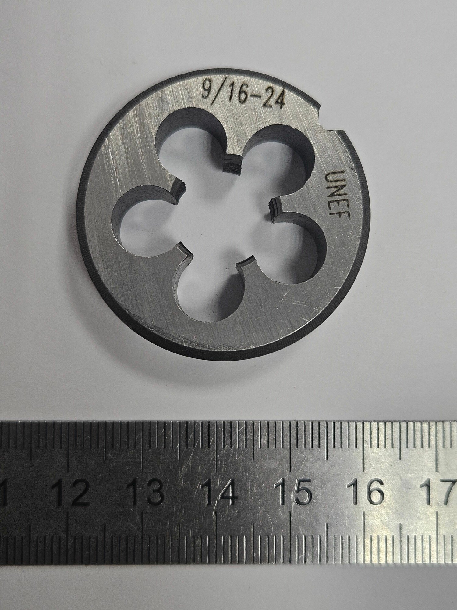 Плашка дюймовая UNEF 9/16 - 24 нитки/дюйм