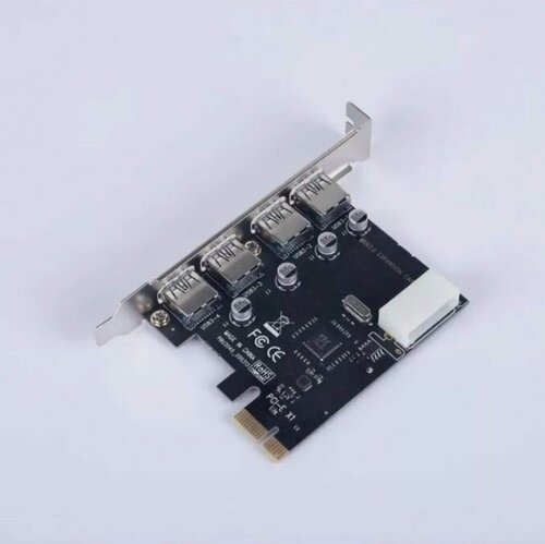 Изображение товара Плата расширения HUB USB 3.0 4 порта 5 Гбит/с для pci-e и MOLEX