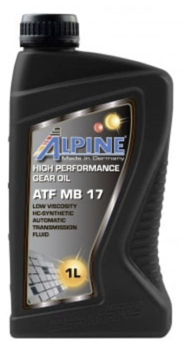 Масло для автоматических коробок переключения передач Alpine ATF MB 17 банка 1л, арт. 0101651