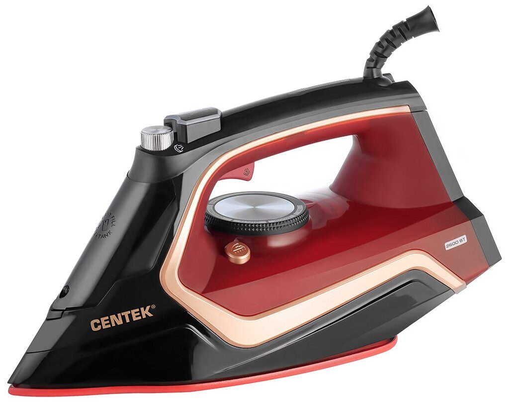 Утюг Centek CT-2313 RED, 2600Вт, керамич.подошва, 350мл, самоочистка