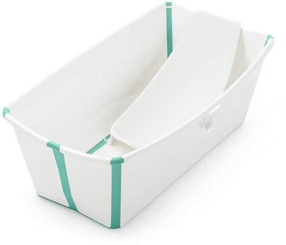 Ванночка с горкой Stokke Flexi Bath Bundle, Tub with Newborn Support White Aqua 531505