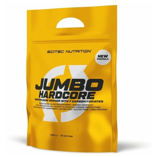 scitec nutrition jumbo hardcore 1530 g chocolate Scitec Nutrition Jumbo Hardcore 5355 гр, банан-йогурт