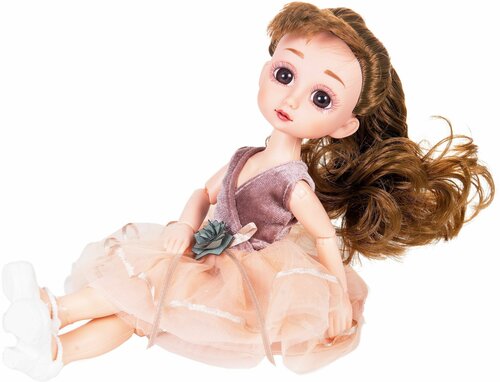 Кукла для девочки Мулиша со скрипкой 30см Веселая прогулка, розовый