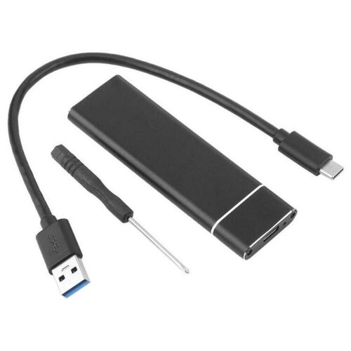 Внешний бокс M.2 (NGFF Key B / USB 3.1 Type-C) OT-PCD06, металл, черный