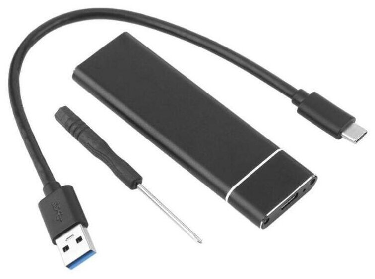 Внешний бокс M2 (NGFF Key B / USB 31 Type-C) OT-PCD06 металл черный