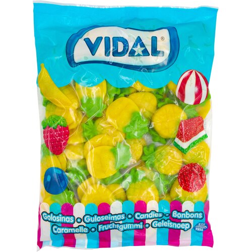 Мармелад жевательный европейский VIDAL Pineapple ананас, детский и взрослый, к чаю, 1 кг