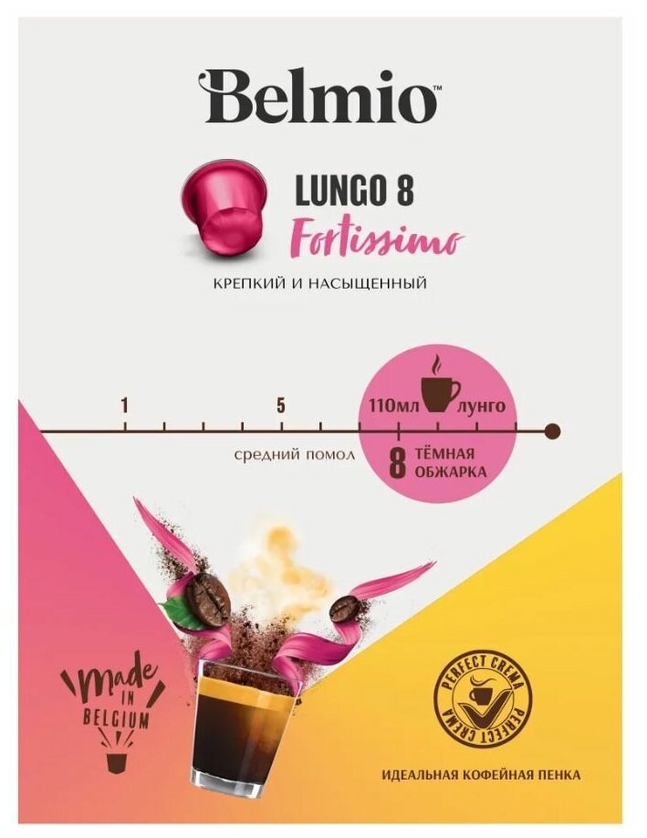 Кофе specialty в алюминиевых капсулах Belmio Espresso Forte, 100% Арабика, для системы Nespresso (Неспрессо), 100 капсул - фотография № 4