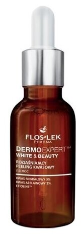 Floslek пилинг для лица Dermo Expert White & Beauty Night Care Lightening Acid Peel кислотный осветляющий, 30 мл