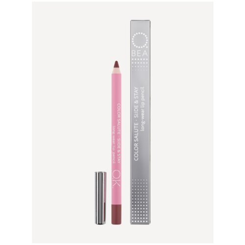 Стойкий карандаш для губ OK BEAUTY COLOR SALUTE SLIDE & STAY long-wear lip pencil, тон Foxy