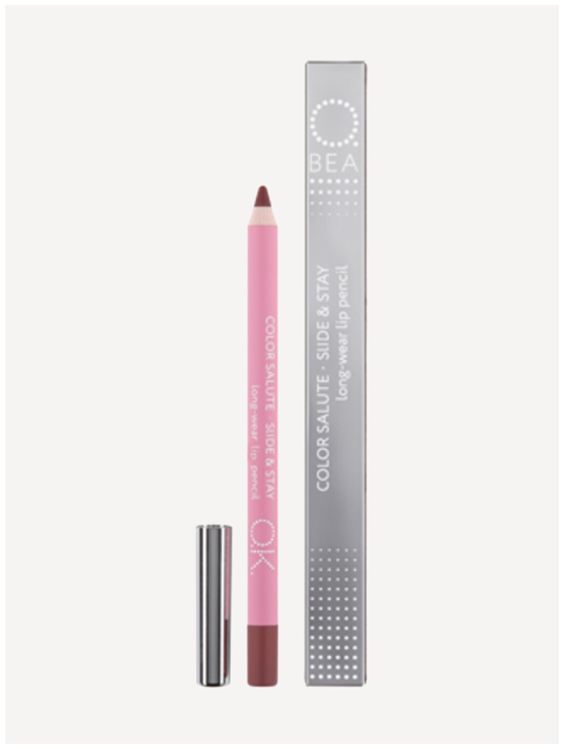 Стойкий карандаш для губ "OK BEAUTY COLOR SALUTE SLIDE & STAY long-wear lip pencil", тон: URANIA