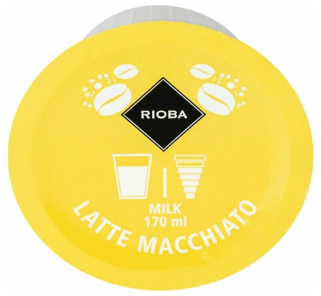 Кофе в капсулах Rioba Latte Macchiato, Dolce Gusto, 4 упаковка - 64 капсул - фотография № 3