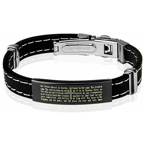 фото Браслет spikes, каучук, черный