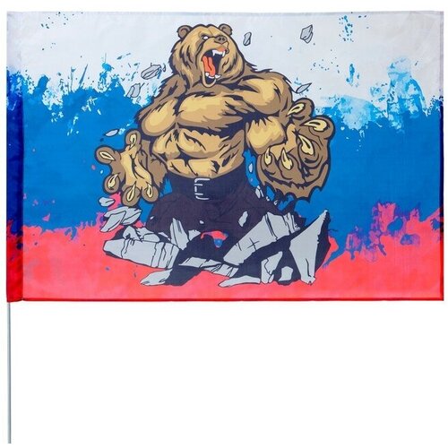 Флаг России "Россия это сила", 90 x 135 см, полиэфирный шёлк, без древка