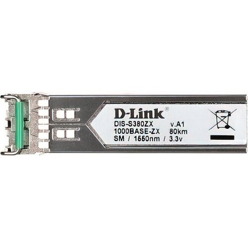 Промышленный SFP-трансивер D-Link S380ZX/A1A с 1 портом 1000Base-ZX для одномодового оптического кабеля (до 80 км) промышленный sfp трансивер d link s380zx a1a с 1 портом 1000base zx для одномодового оптического кабеля до 80 км