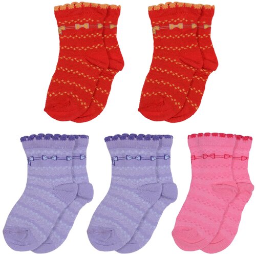 Комплект из 5 пар детских носков LORENZLine микс 13, размер 10-12