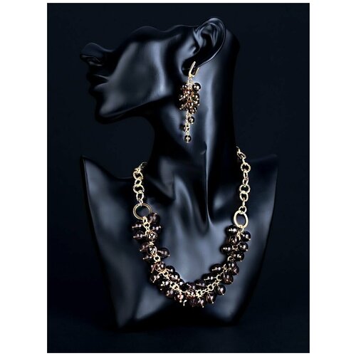 Колье MARI JOO Колье Ягодки Раухтопаз в золотом, золотой, бесцветный