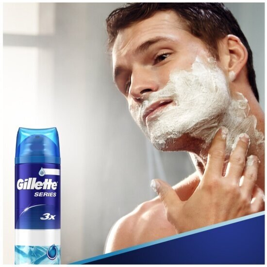 GILLETTE TGS Гель для бритья Sensitive Cool (бережное охлаждение) с ментолом 200мл - фотография № 13