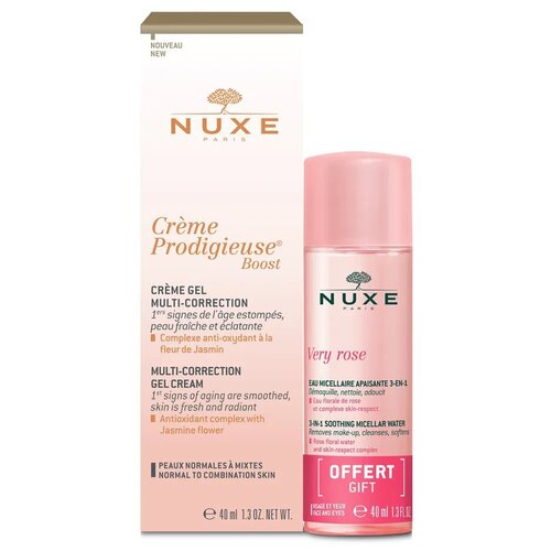 Набор Nuxe Creme Prodigieuse Boost гель-крем 40мл + мицеллярная вода 40мл