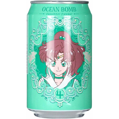 OCEAN BOMB Sailor Moon Газированный напиток / Лимонад со вкусом свежего огурца, 330 мл.