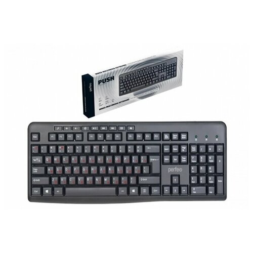 Клавиатура проводная мультимедийная Perfeo с классической полноразмерной раскладкой PUSH 87900₽