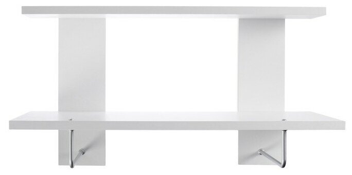 Клик Мебель Полка подвесная для ванной комнаты "Вега 6002", с держателем полотенец, 60 х 22,6 х 33,2