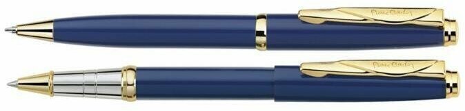 Набор Pierre Cardin Pen & Pen: ручка шариковая + роллер, латунь, цвет синий (PC0922BP/RP)