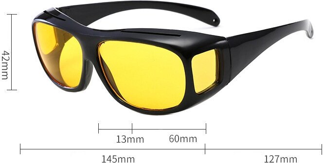 Мужские зеркальные очки ночного видения для вождения антиблик антифары пыленепроницаемые с защитой от ветра (Оранжевые) х 5 шт