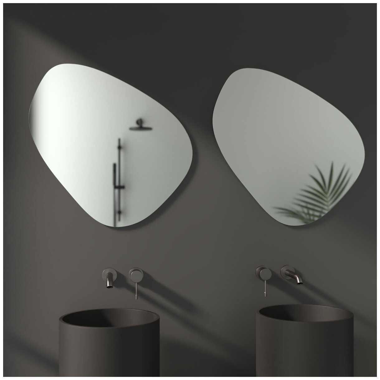 Зеркало настенное EDGE EVOFORM 70х70 см, для гостиной, прихожей, спальни, кабинета и ванной комнаты, SP 9885
