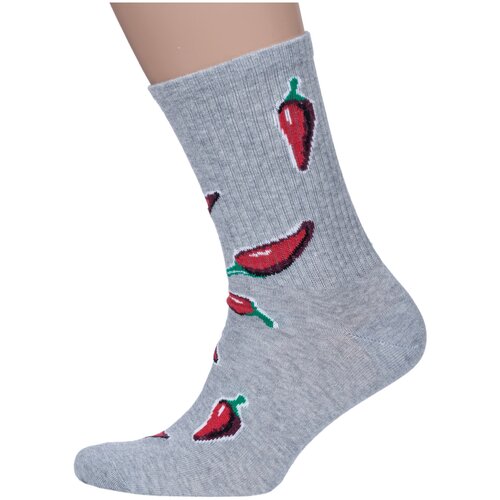 фото Мужские носки mark formelle рис. 1870, серые меланж, размер 29-31