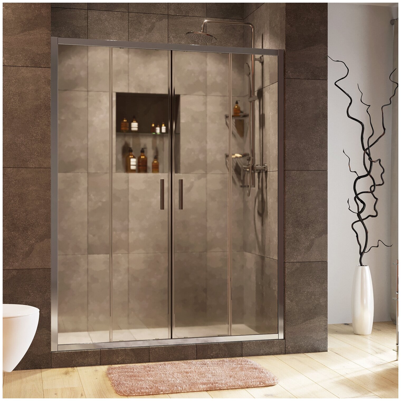 Душевая дверь WasserKraft Lippe 160х200 45S45 - фото №7