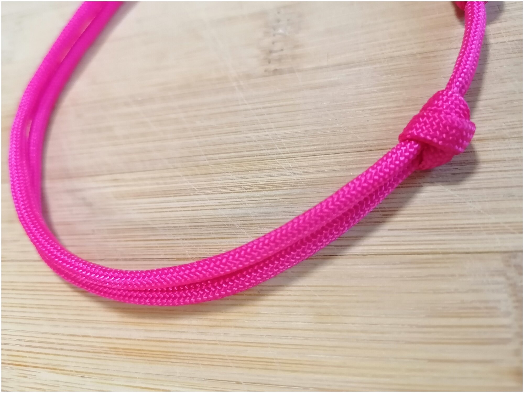 Шнурок для адресника, розовый, размер L - 40-60 см - фотография № 5
