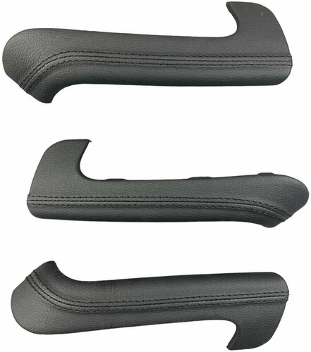 Накладки на внутренние ручки пассажирских дверей 3 шт в экокоже для ...