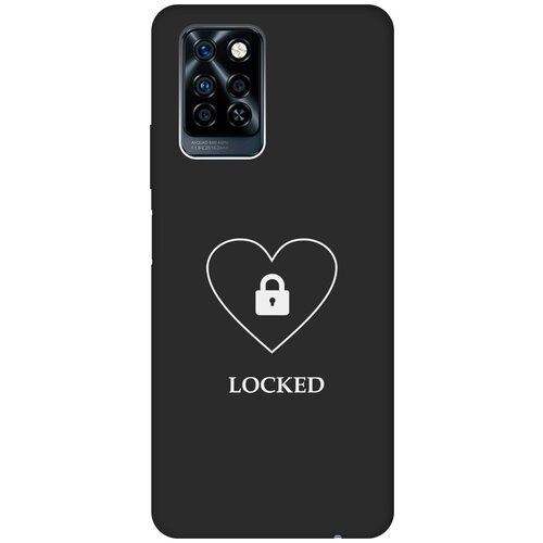 Матовый чехол Locked W для Infinix Note 10 Pro NFC / Инфиникс Нот 10 Про с 3D эффектом черный матовый чехол sunflowers для infinix note 10 pro nfc инфиникс нот 10 про с 3d эффектом черный