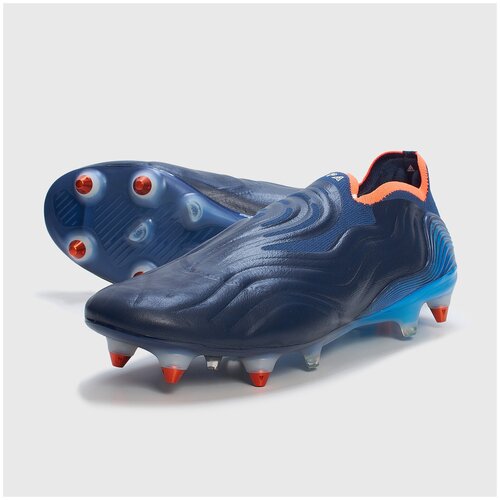 фото Бутсы adidas, футбольные, натуральная кожа, размер 38.5, синий